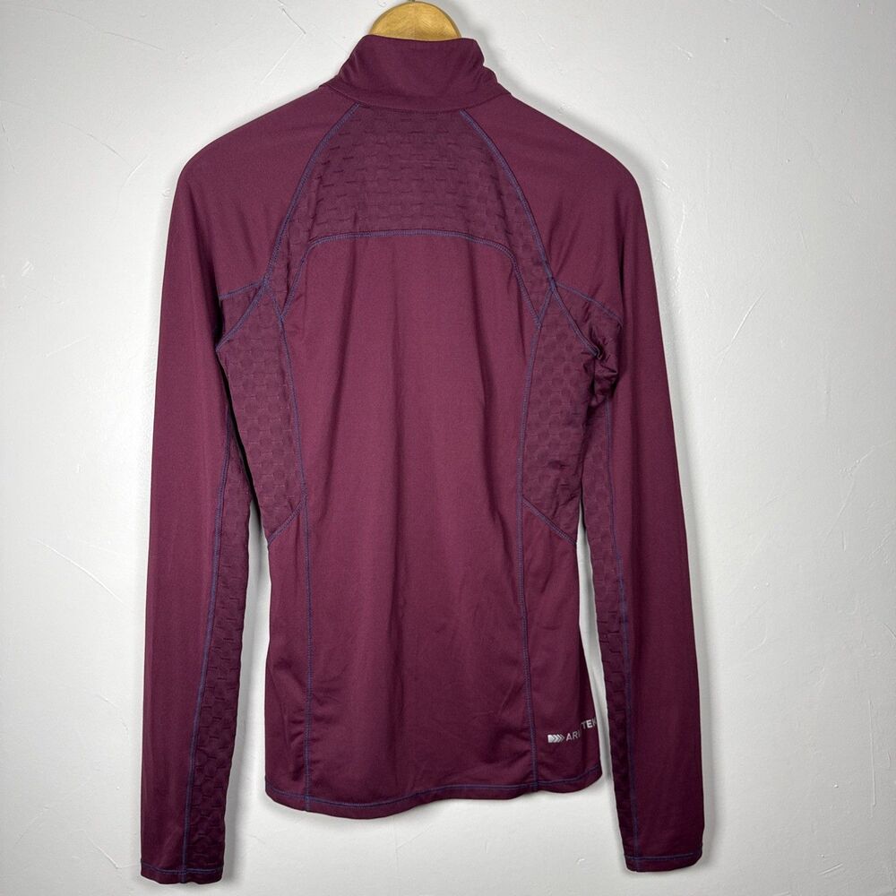 Ariat Tek Cold Series 1/4 Zip Baselayer Pullover Size Small Plum Purple Layering - Picture 6 of 11